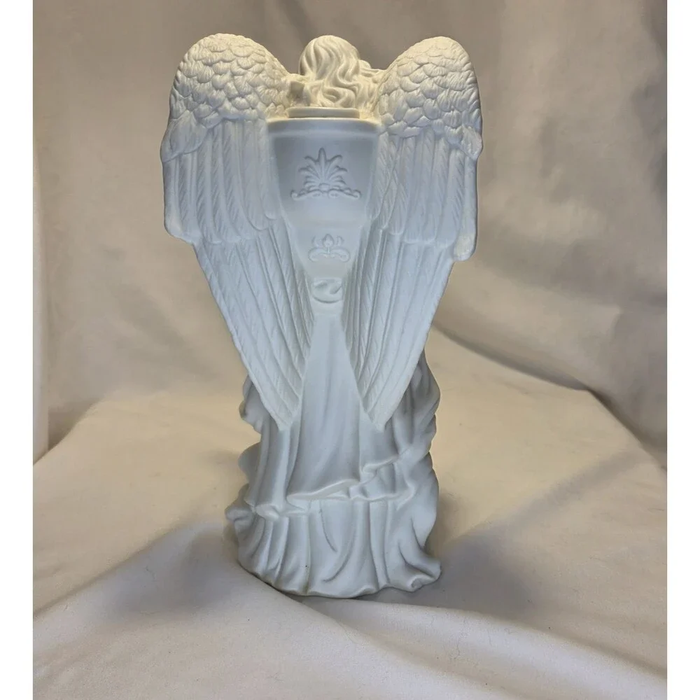 Retired PartyLite Bisque Candlestick Holder 9.5